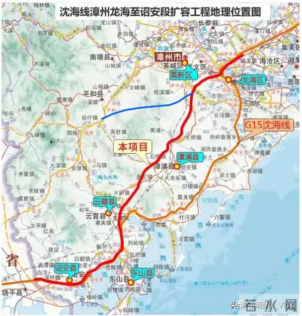 建议福建添加一条漳州市区至梅州高速