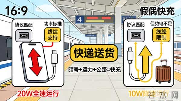 为什么用某些充电宝,手机能触发快充,但电量却涨得很慢?
