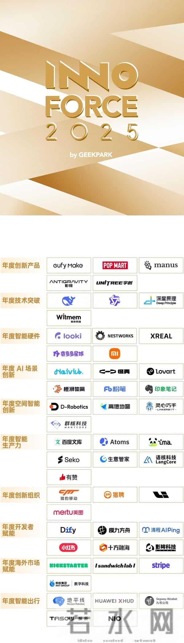 探索·向上！极客公园 2025 年度「InnoForce 50」发布