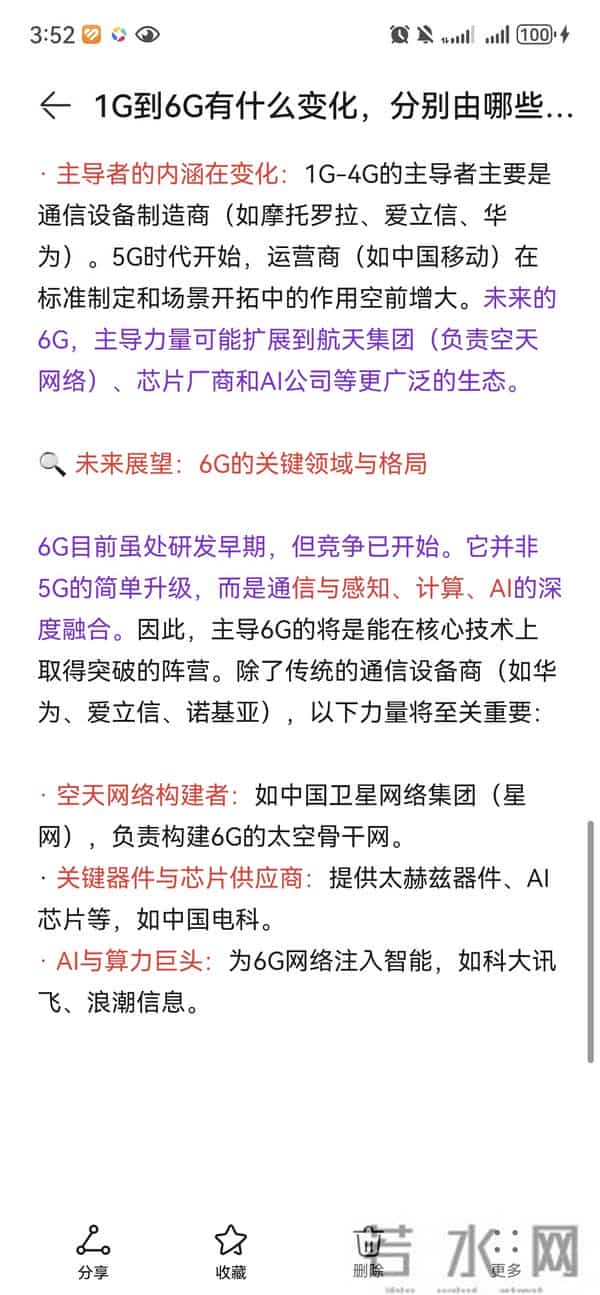 1G到6G有什么变化,分别由哪些公司主导