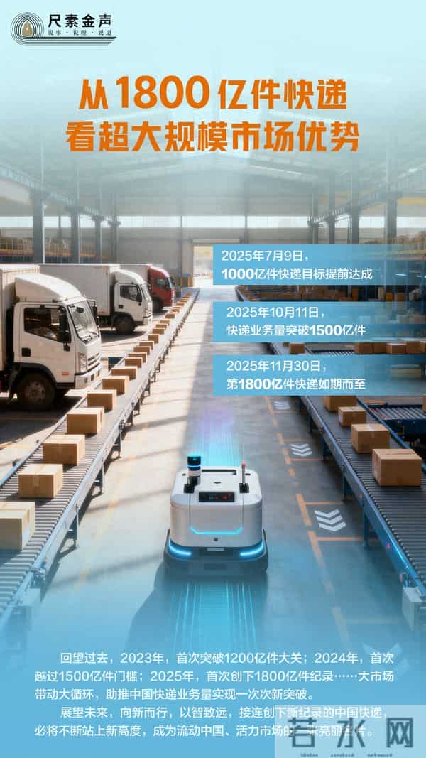 尺素金声｜从1800亿件快递看超大规模市场优势