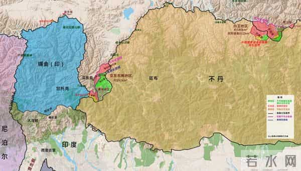 中印边境线墨拉萨丁一览，面积超3000平方公里，如今却被不丹非法占据