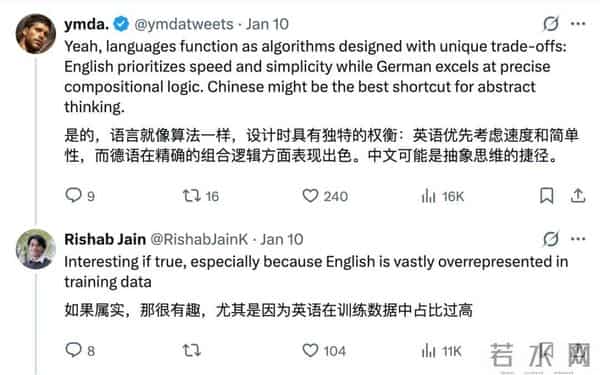 老外傻眼!明用英文提问,DeepSeek依然坚持中文思考