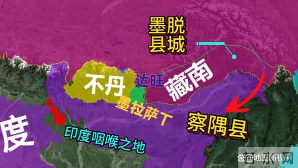中印边境线墨拉萨丁一览，面积超3000平方公里，如今却被不丹非法占据