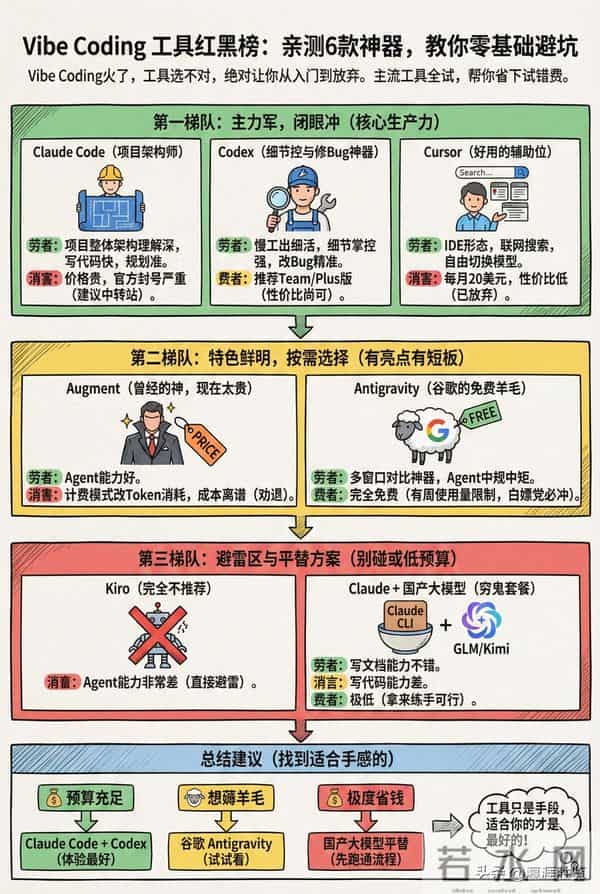 Vibe Coding工具红黑榜：亲测6款神器，教你零基础避坑