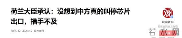 没想到吧?中国突然叫停芯片出口,荷兰懵了,全球产业链跟着炸!