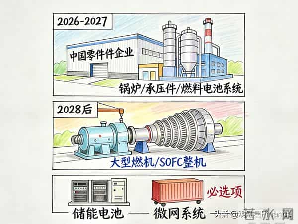 AI的尽头是电力！缺电倒逼自发电革命，储能+燃机供应链要起飞