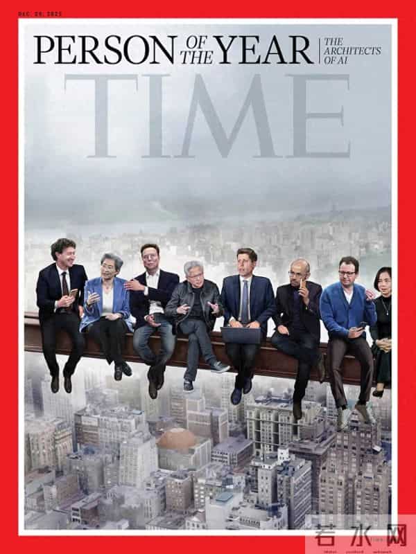 AI位世界顶级AI大佬坐在空中钢梁上：《时代》年度人物背后的隐喻