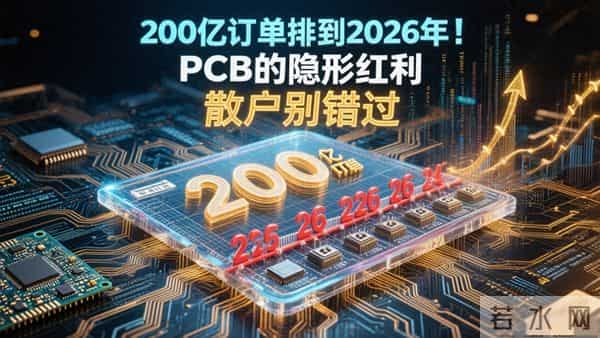 200亿订单排到2026年！PCB的隐形红利，散户别错过！