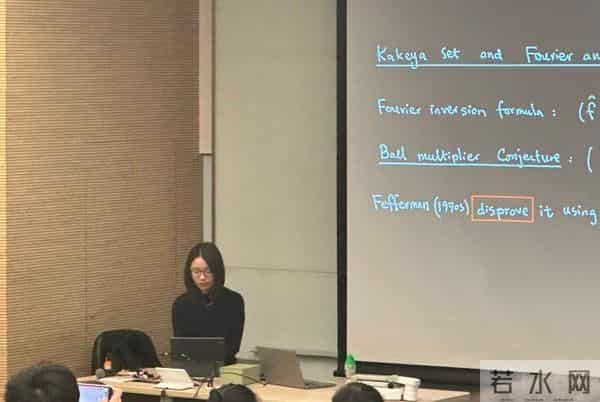 34岁数学家王虹在香港大学开讲座，现场用流利英语讲“挂谷猜想”，旁听学生：连过道都站满了人