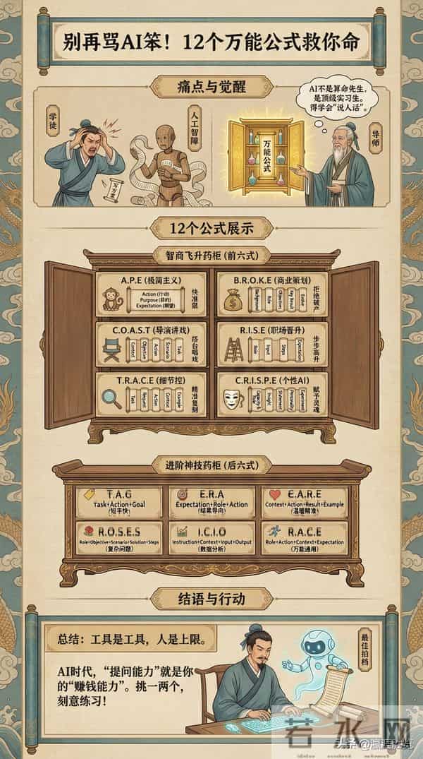 别再骂AI笨了!是你不会“说人话”,12个万能公式救你命