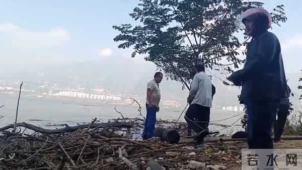 白鹤滩蓄水后金沙江边水柴成堆，村民巧手捞取变废为宝